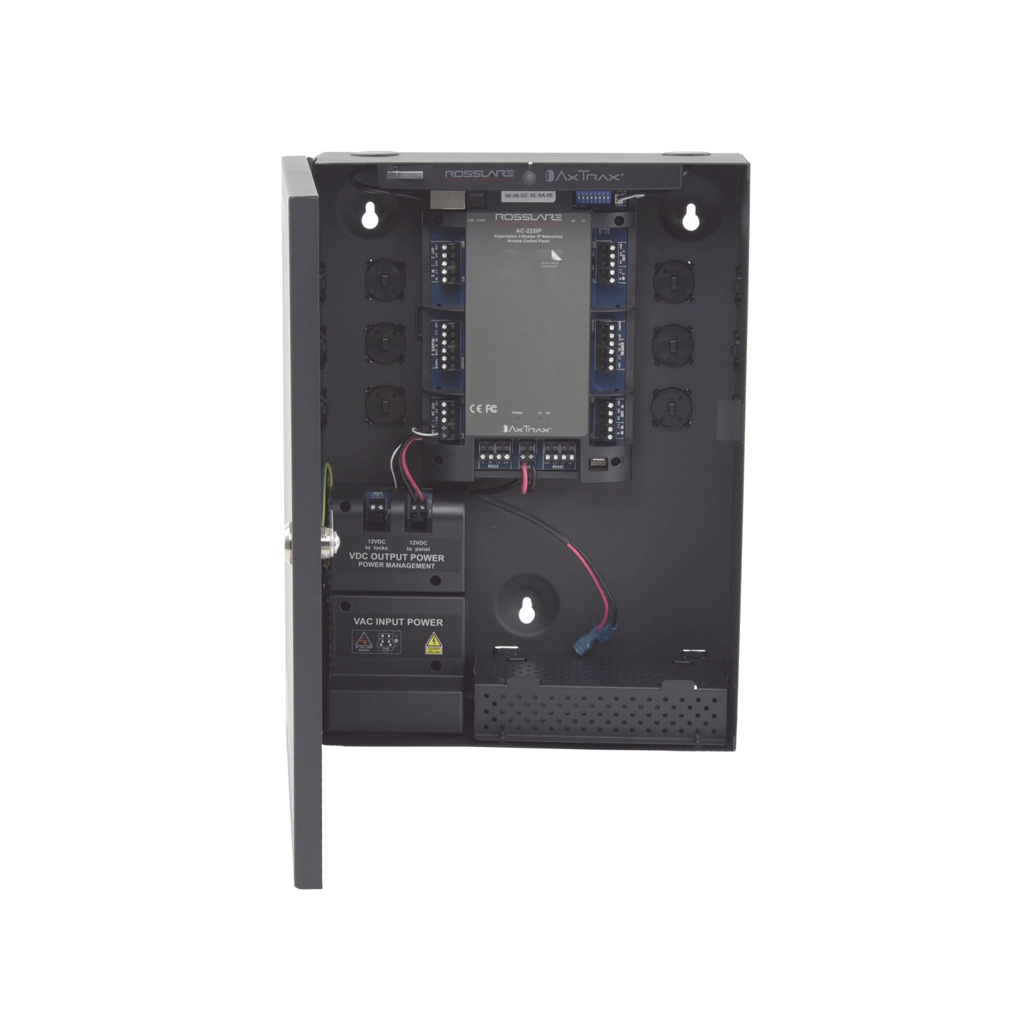 Controlador de Acceso IP de Nueva Generación 2 Lectoras Expandible a 4 30,000 Tarjetas Rosslare AC-225IP-BU