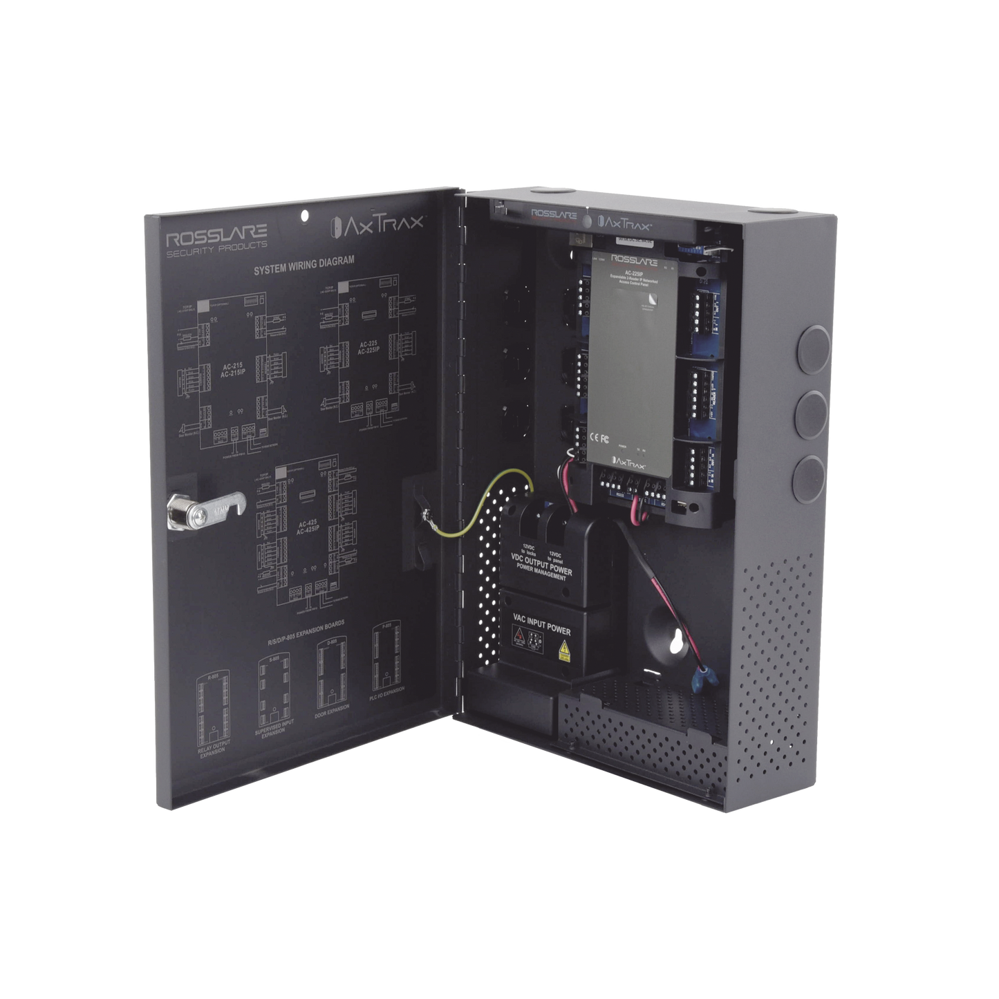 Controlador de Acceso IP de Nueva Generación 2 Lectoras Expandible a 4 30,000 Tarjetas Rosslare AC-225IP-BU