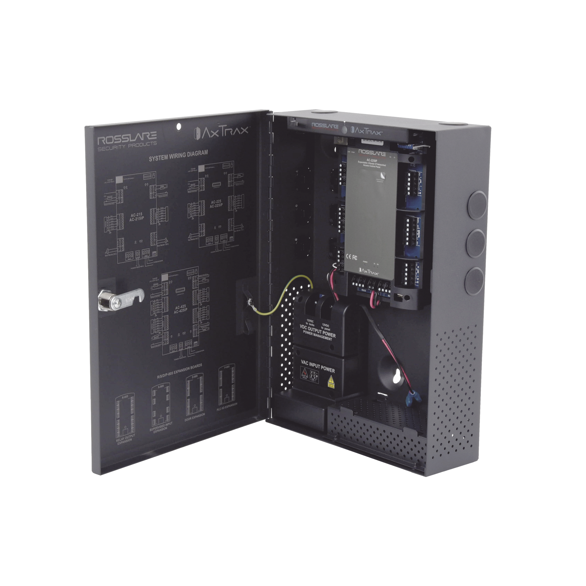 Controlador de Acceso IP de Nueva Generación 2 Lectoras Expandible a 4 30,000 Tarjetas Rosslare AC-225IP-BU