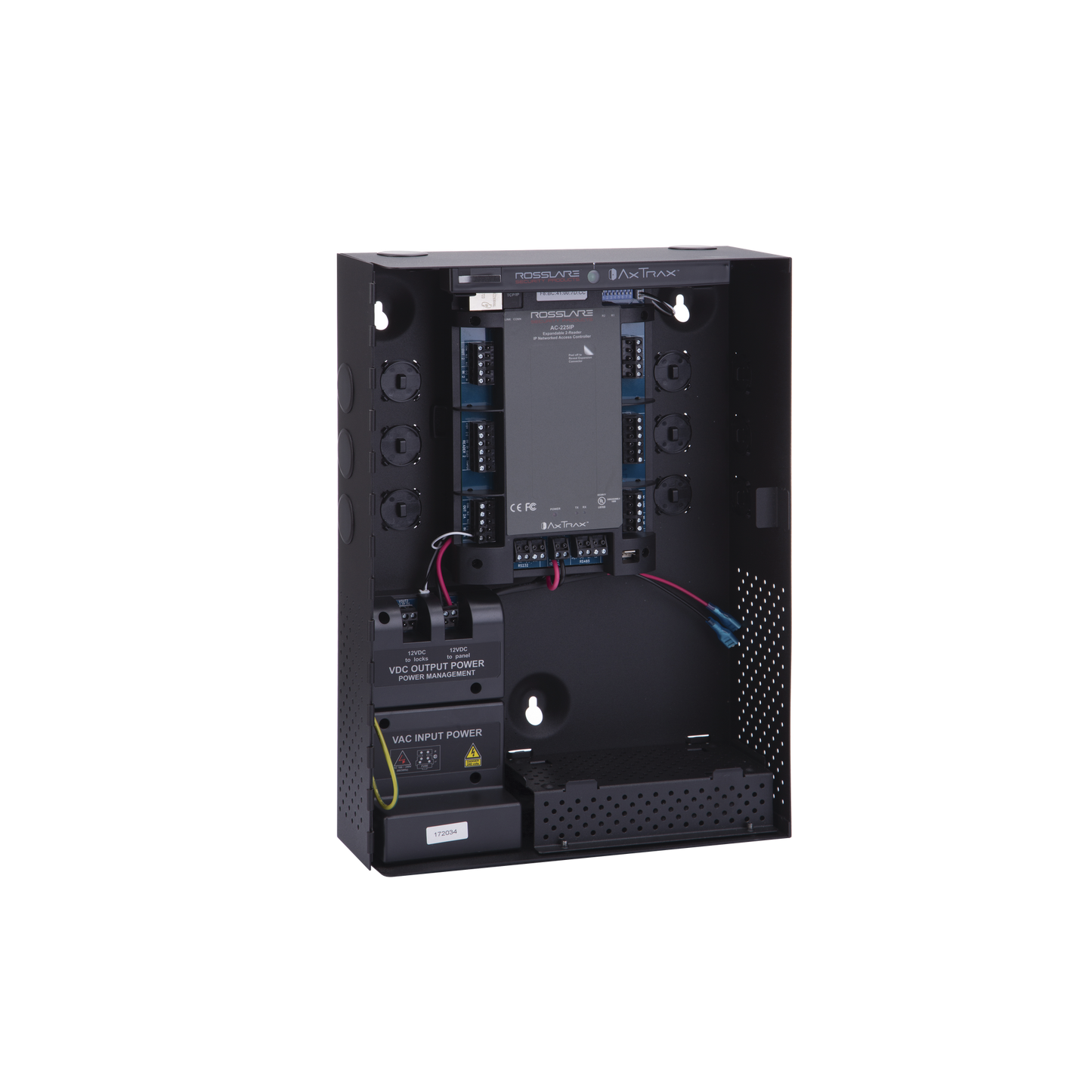 Controlador de Acceso IP de Nueva Generación 2 Lectoras Expandible a 4 30,000 Tarjetas Rosslare AC-225IP-BU