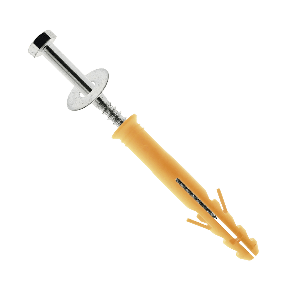 Tornillo para de Tope Estacionamiento Reductor de Velocidad para uso en concreto 12 Cm Con Arandela Taquete de Plastico - SILYMX