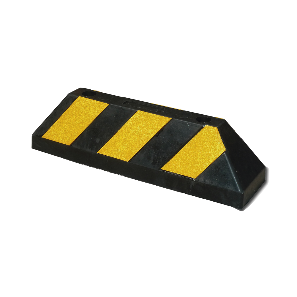 Tope Vehicular 55cm Para Camion Estacionamiento Color Negro-Amarillo AC55TC - SILYMX