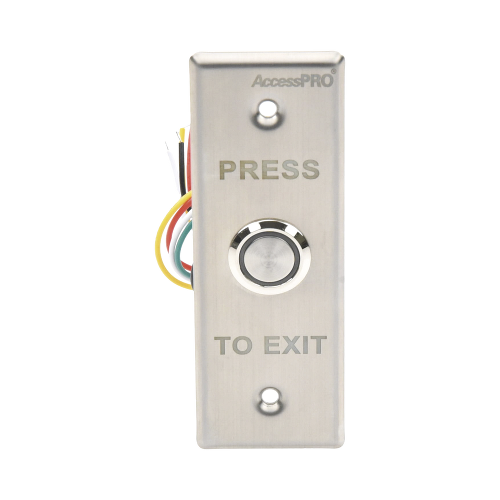 Botón de Salida con Aro Iluminado Azul IP65 Diseño Estético NO,COM,NC ACCESS40 - SILYMX