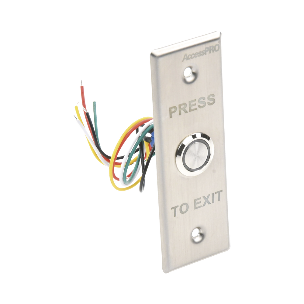 Botón de Salida con Aro Iluminado Azul IP65 Diseño Estético NO,COM,NC ACCESS40 - SILYMX