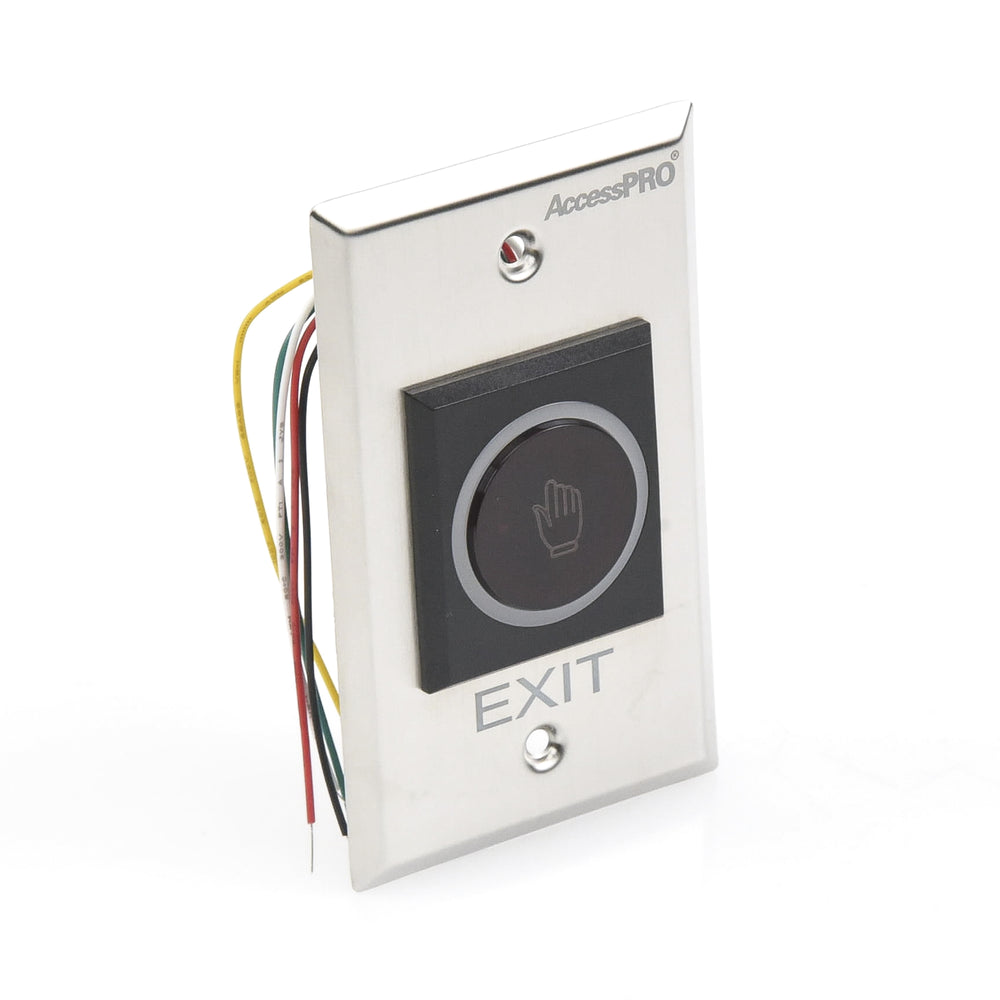 Botón de salida sin contacto sensor IR iluminado Normalmente abierto y cerrado Distancia ajustable de detección ACCESSK1 - SILYMX