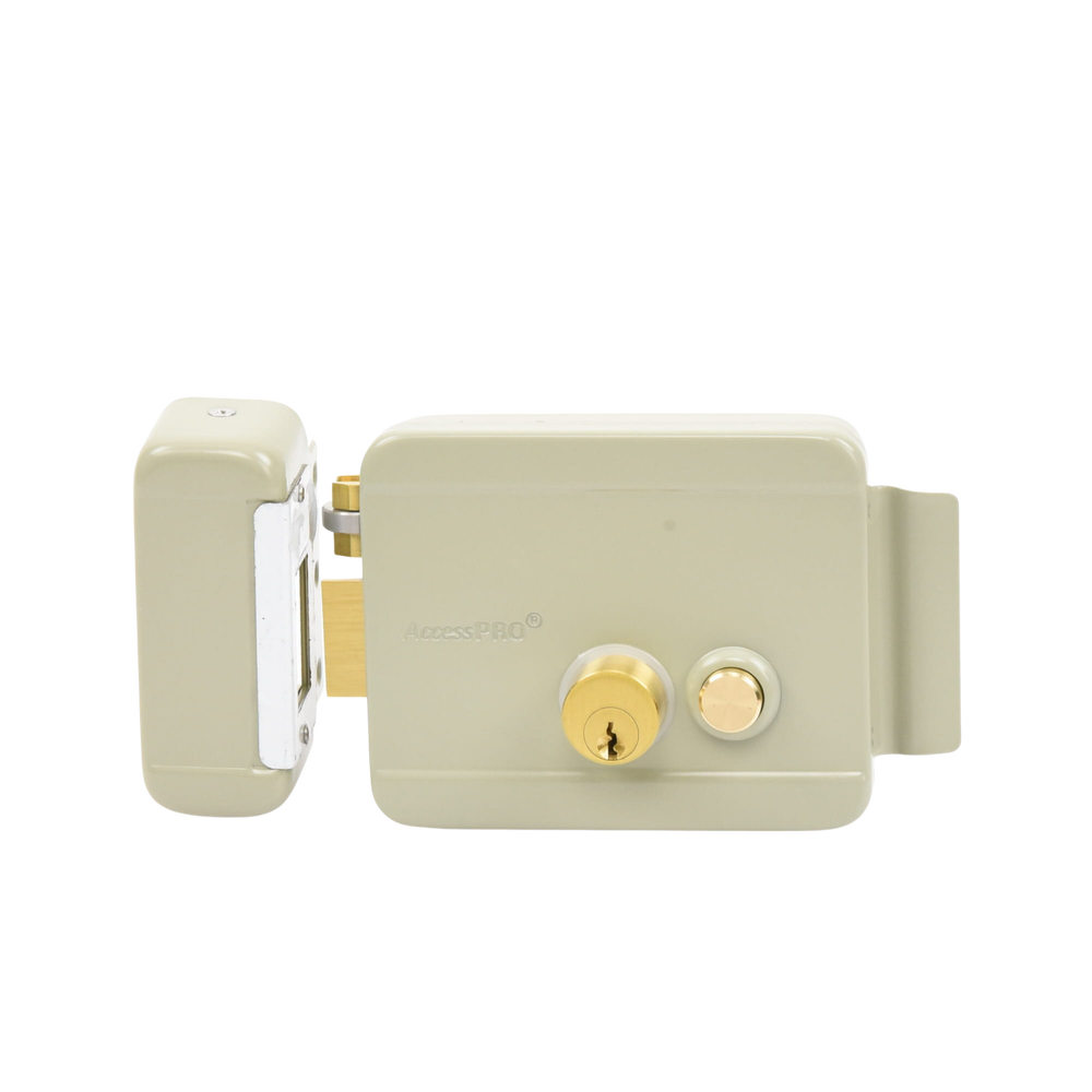 Cerradura Eléctrica con botón de salida/ Incluye Llave / Exterior / Izquierda - SILYMX