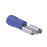 Terminal tipo hembra aislada 0.250 16 - 14 AWG Azúl Paquete de 25 piezas AE55095 - SILYMX