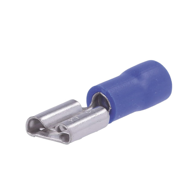 Terminal tipo hembra aislada 0.250 16 - 14 AWG Azúl Paquete de 25 piezas AE55095 - SILYMX