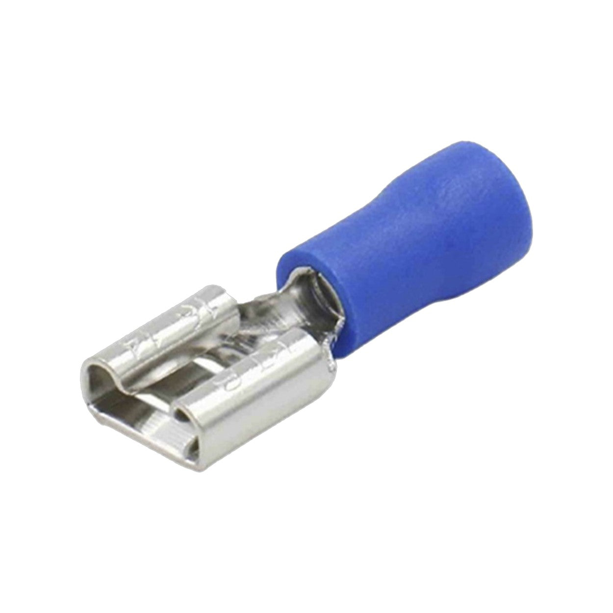 Terminal tipo hembra aislada 0.250 16 - 14 AWG Azúl Paquete de 25 piezas AE55095 - SILYMX