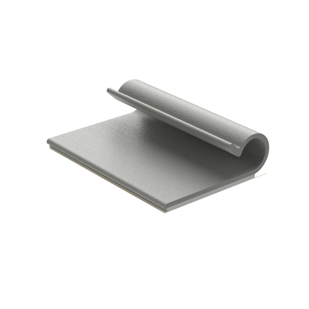 Clip Adhesivo Tipo J Para Cables de Hasta 7.9 mm de Diámetro Uso Interior Color Gris Paquete de 100pz AJC31-A-C - SILYMX