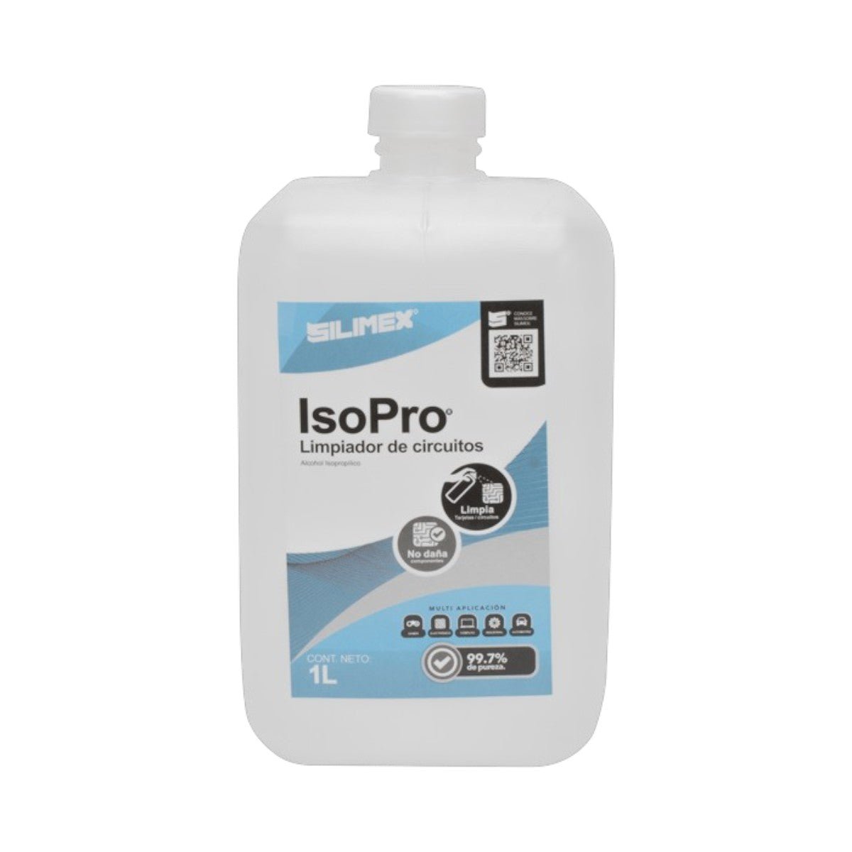 Alcohol Isopropílico para limpieza de equipos de vídeo, fibra óptica, cómputo, y equipo telefónico ALCOHOL - SILYMX