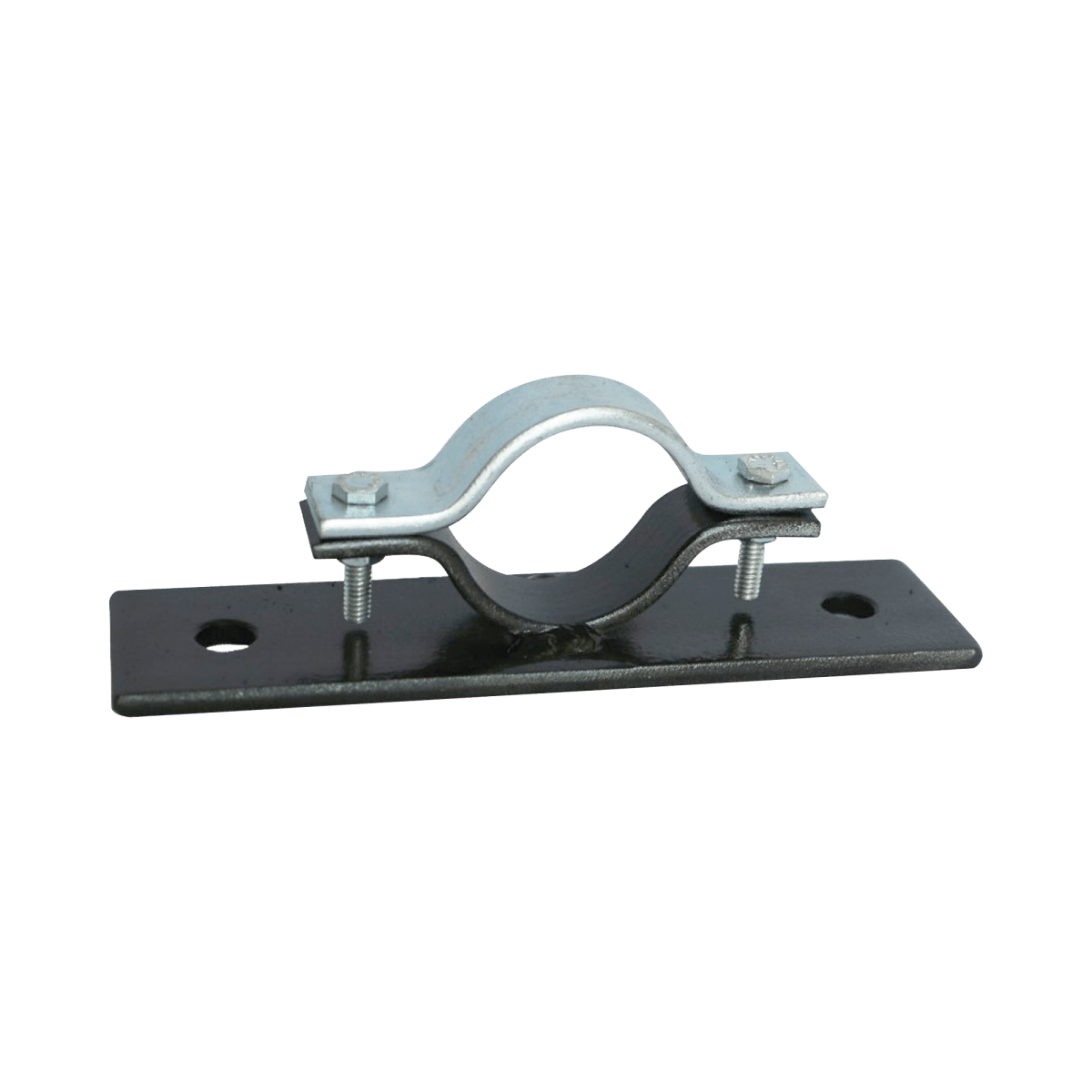 Abrazadera Doble Omega, fabricada en Acero para instalación de mástil de 2" en muros verticales - SILYMX