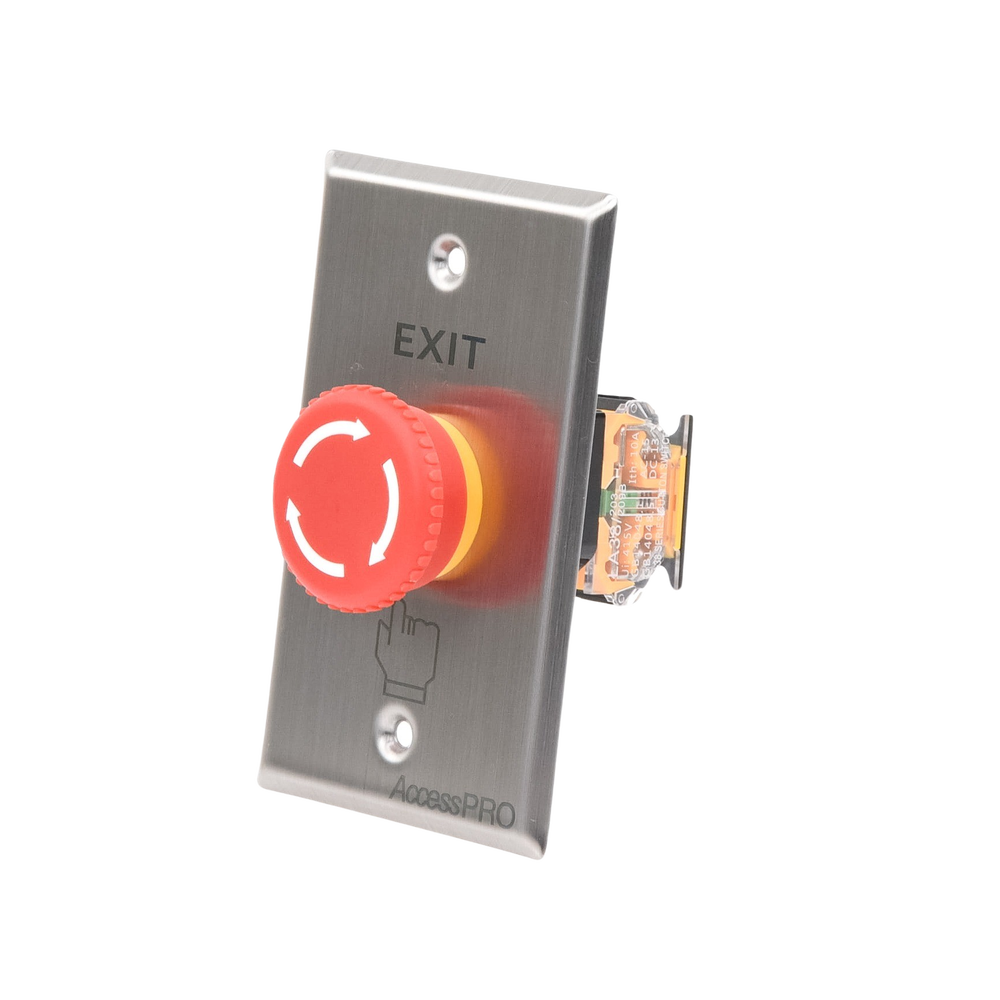 Botón de Paro de Emergencia Salida de Emergencia en Color Rojo Tipo enclavado APBSEMC - SILYMX