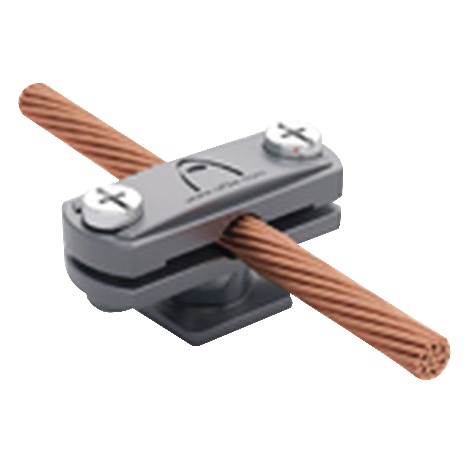 Grapa de Nylon / Elevación 17 mm / Cable 6-10 mm / Pletina 30x2-30x3.5 mm / Taco y Tornillo M6x25 mm / UNE 21186