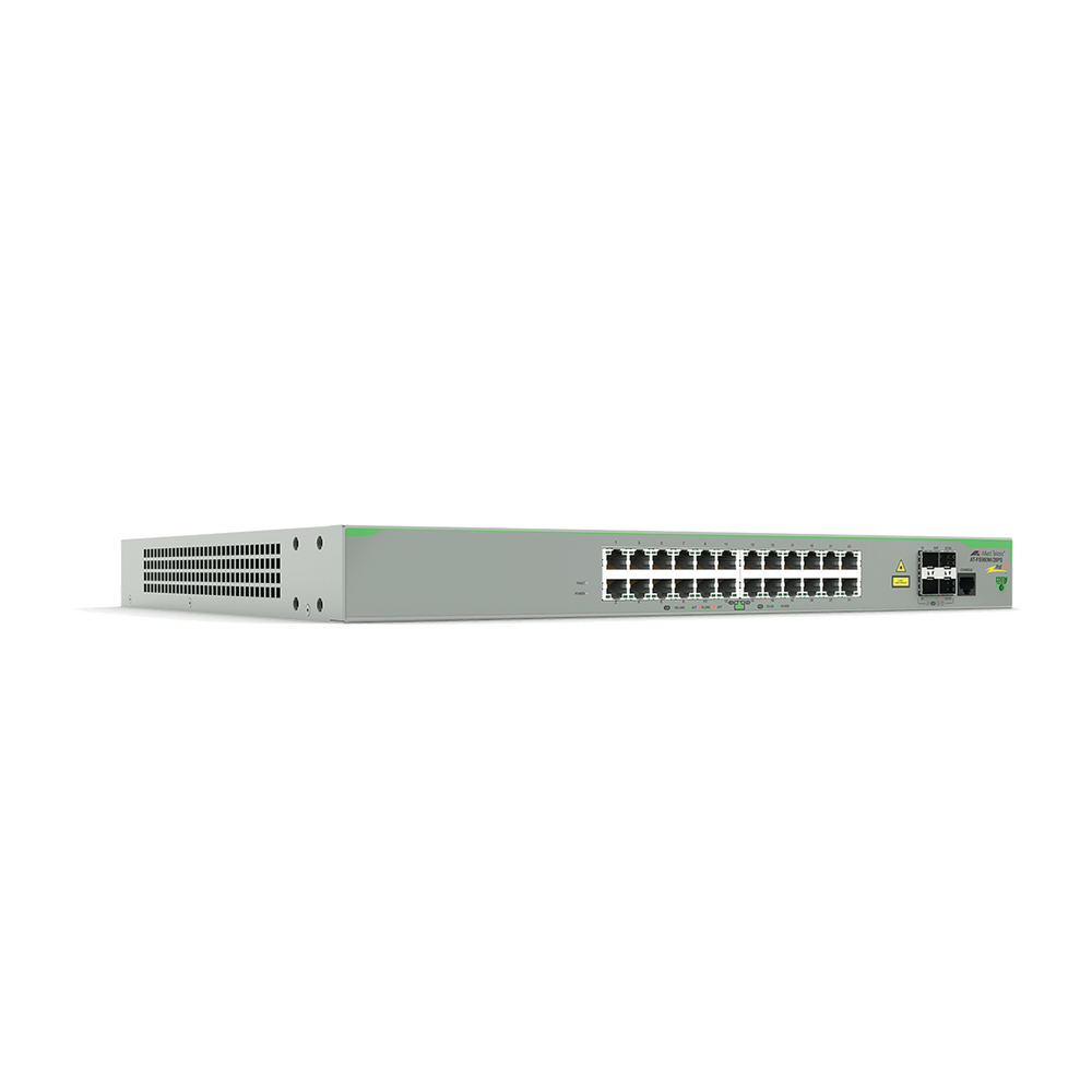 Switch PoE+ ALLIED TELESIS Administrable CentreCOM FS980M Capa 3 de 24 Puertos 10/100 Mbps + 4 puertos SFP 375 W AT-FS980M/28PS-10 - SILYMX