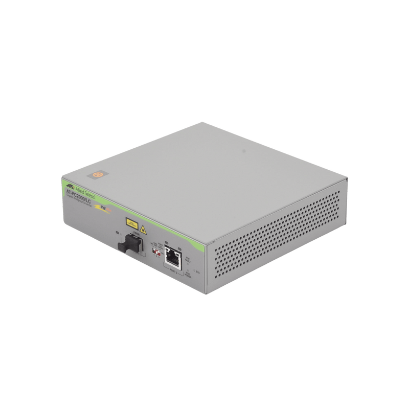 Convertidor de medios Gigabit Ethernet PoE+ a fibra óptica, conector LC, multimodo (MMF), distancia hasta 550 m - SILYMX