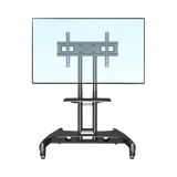 Soporte Móvil para Pantalla / 32" a 75" / Carga 45.5 kg (100 lbs) / VESA 200x200 a 600x400 mm / Altura Ajustable 1120-1520 mm (3.67 a 4.99 ft) / Base para Accesorios / 4 Ruedas 360°