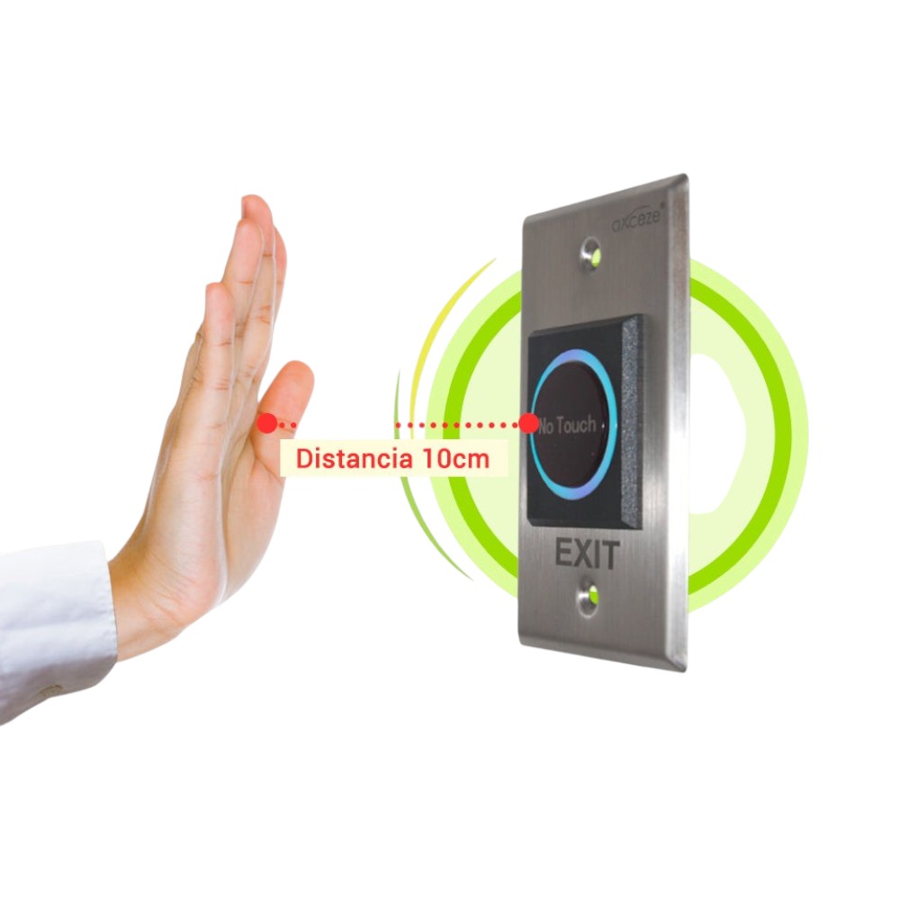 Boton Sin Contacto No-touch Ax-touch1 Relay Integrado Botón De Activación Inmediata Con Led - SILYMX