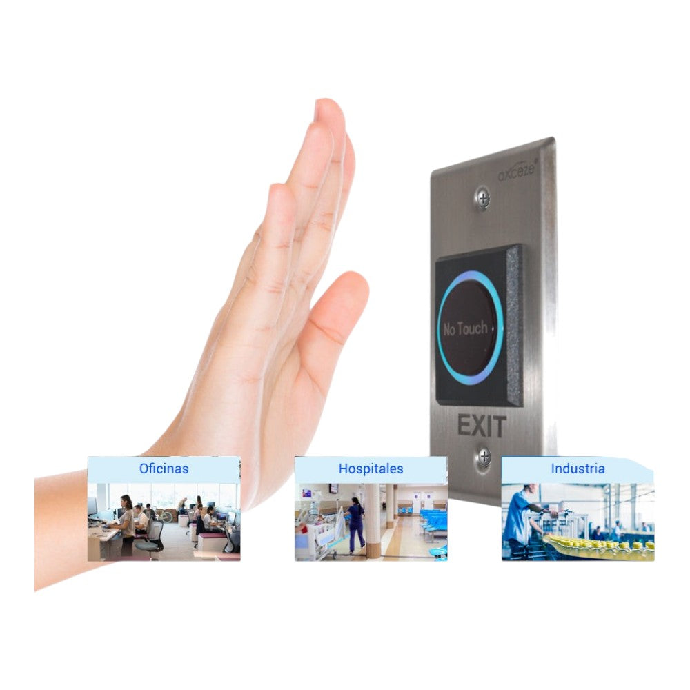 Boton Sin Contacto No-touch Ax-touch1 Relay Integrado Botón De Activación Inmediata Con Led - SILYMX