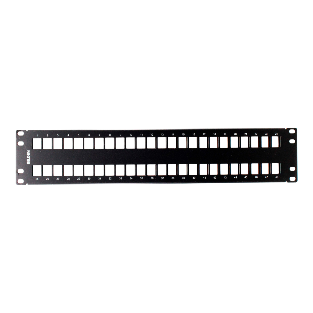 Patch Panel Modular Belden 48 Puertos Cat6/6A 2U Rack 19 Pulgadas Keyconnect Sistema Modular AX103115 - SILYMX