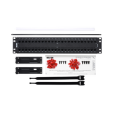 Panel de Parcheo Belden Cat5e de 48 Puertos RJ-45 2U Negro AX104014