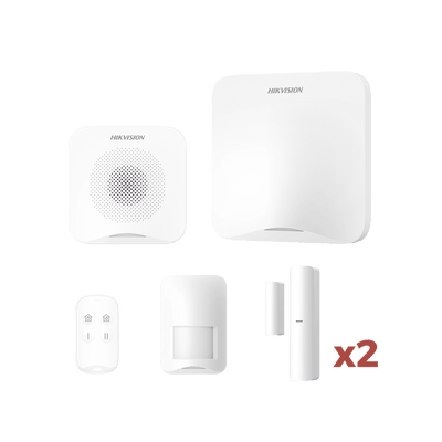 Alarmas y AccesoriosHIKVISIONAXHOME-KIT-WIFIKit de Alarma WiFi 6 Dispositivos Hub Batería PIR 2 Contactos Sirena Llavero Hik - Connect Hikvision AXHOME - KIT - WIFI - SILYMX