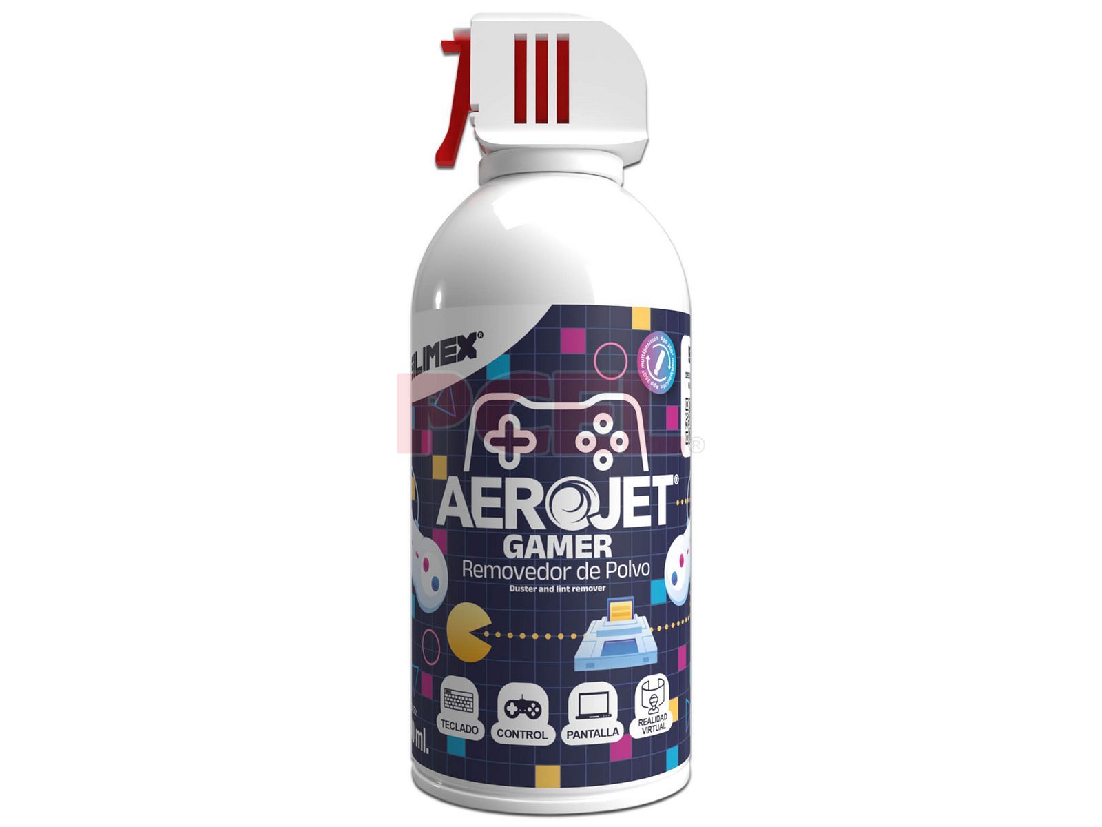 Aire Comprimido Silimex Aerojet Gamer 300 ml | Limpieza para Consolas, PC y Electrónica | Con Tubo Extensor - SILYMX