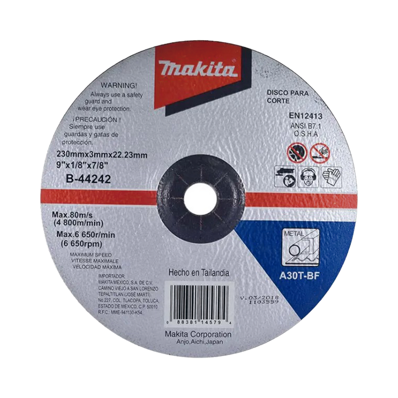 Disco de corte para metal de 9" B-44242 - SILYMX