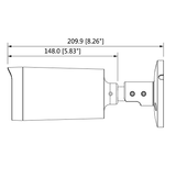Cámara Bala 2MP Lente Varifocal 2.7-12mm IR 40m IP67 DAHUA DH-HAC-B4A21N-VF-2712 - SILYMX