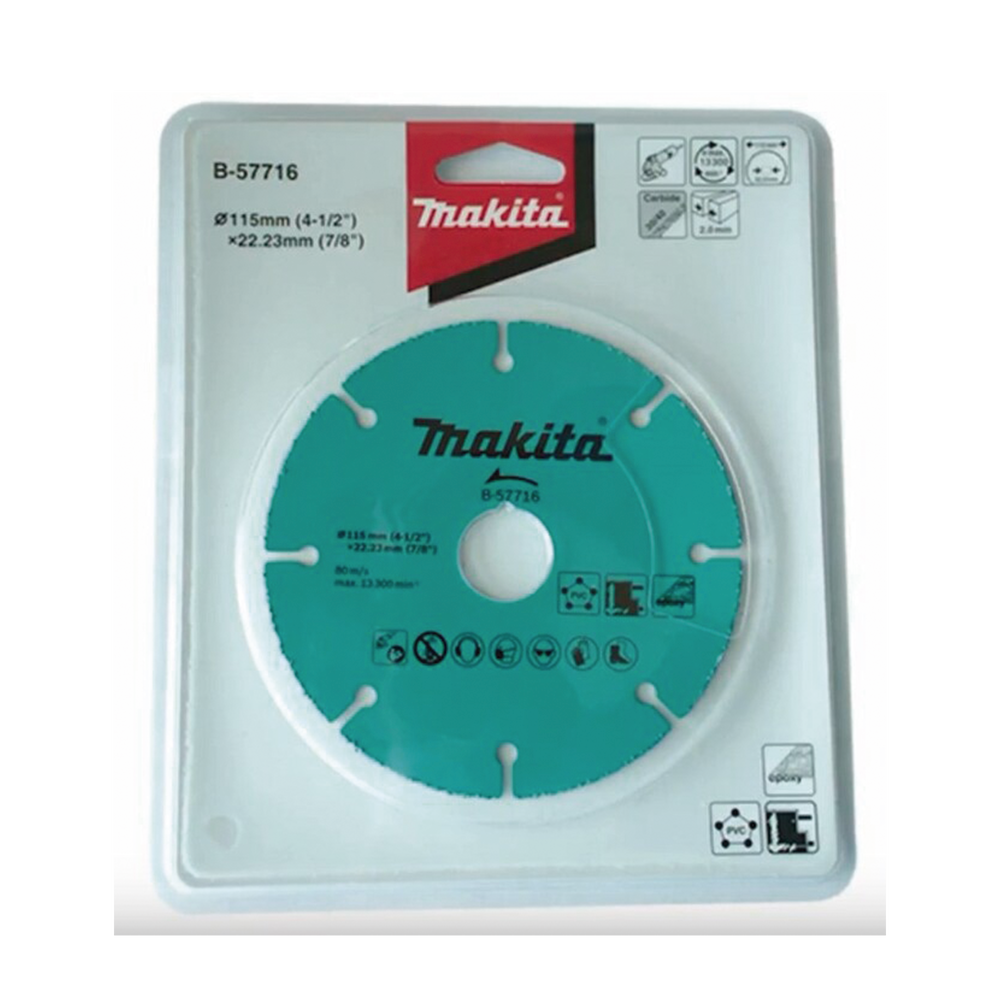 Disco de carburo de tugsteno 4 1/2" multi-material para esmeriladora, Ideal para Yeso y Epóxicos B-57716 - SILYMX