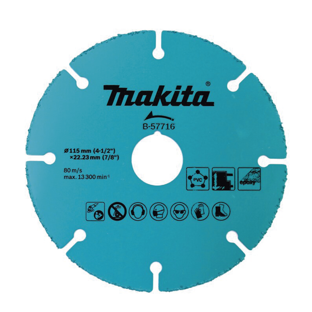 Disco de carburo de tugsteno 4 1/2" multi-material para esmeriladora, Ideal para Yeso y Epóxicos B-57716 - SILYMX