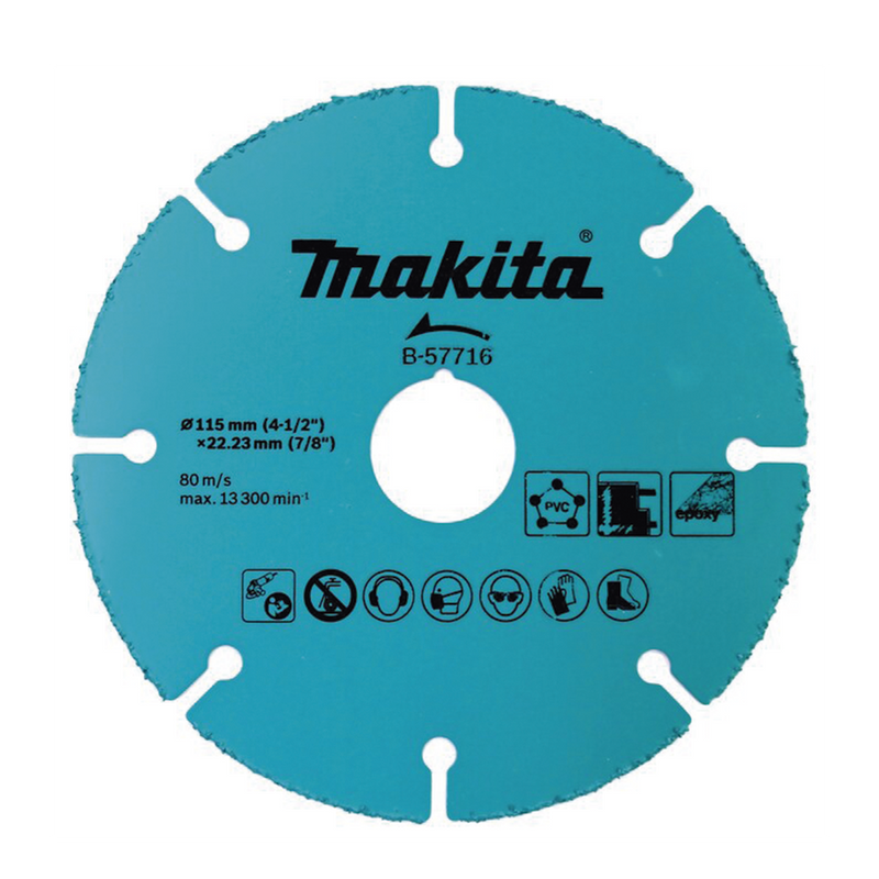 Disco de carburo de tugsteno 4 1/2" multi-material para esmeriladora, Ideal para Yeso y Epóxicos B-57716 - SILYMX