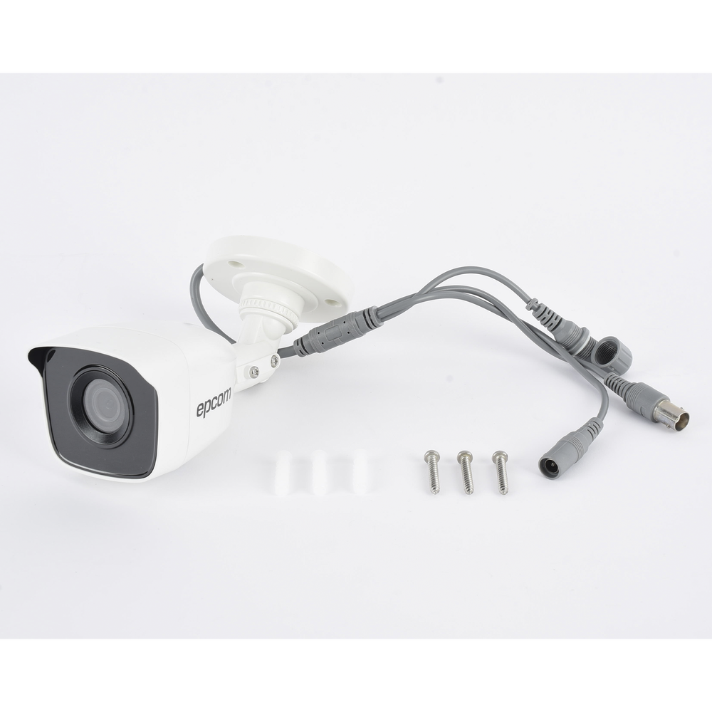 Cámara Bala TURBO 2 Megapíxeles 1080p Gran Angular 103° Lente 2.8 mm IR EXIR Inteligente 20 mts Exterior IP66 dWDR TVI-AHD-CVI-CVBS Policarbonato  B8-TURBO-G2P - SILYMX