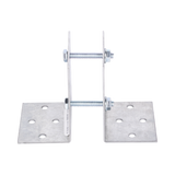 Base Multiposición para postes de paso o esquina en cercos electricos 100% Acero galvanizado BASESYSPOST-R2 - SILYMX