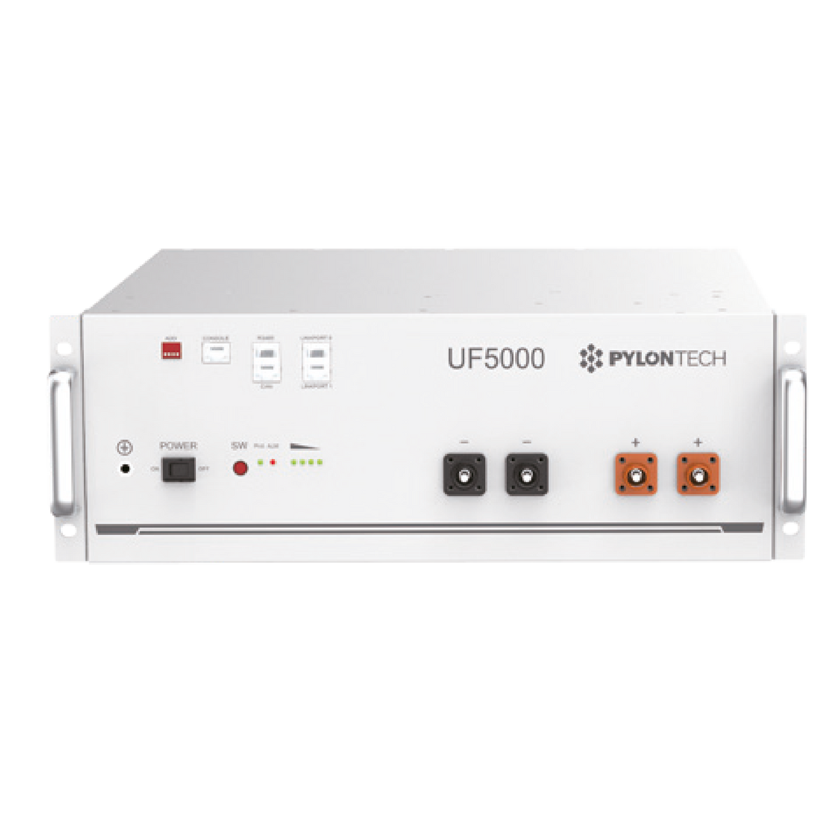 Bateria de Litio LFP de 5.12kWh, 51.2V, 100AH, DOD 95% Color Blanco, Base de montaje en pared incluido