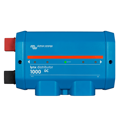 Bus Bar para conexion DC con espacio para 4 fusibles mega fuse, incluye indicador led para monitorear el estado de cada fusible.
