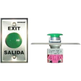 Placa Con Botón Para Presionar De Color Verde De Salida. "Exit" y "Salida,"SD-7201GCPE1Q - SILYMX
