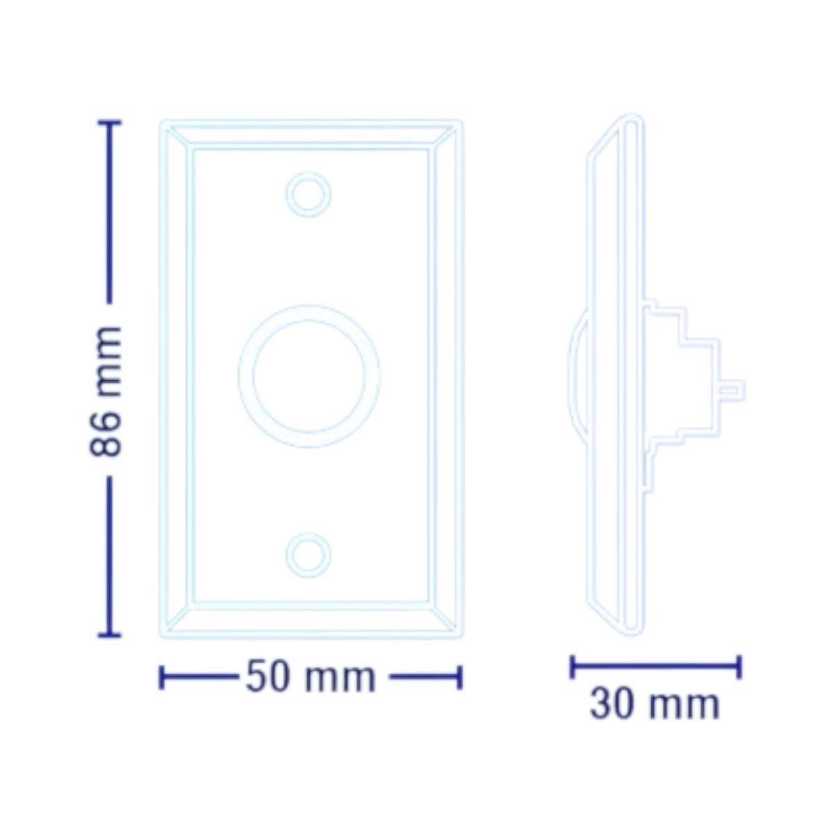 Botón de Salida Mecánico Carcasa de Aluminio Función NC/NO ABK-800A - SILYMX