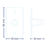 Botón de Salida Mecánico, Indicador LED Azul Acero Inoxidable PBK-814B(LED) - SILYMX