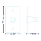 Botón de Salida Mecánico, Indicador LED Azul Acero Inoxidable PBK-814B(LED) - SILYMX