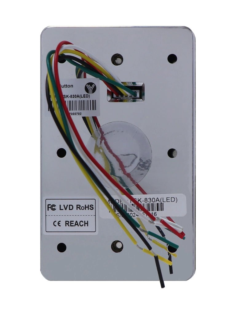 Botón de Salida Táctil Luz LED Carcasa Plástica TSK-830A(LED) - SILYMX