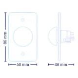 Botón de Salida Tipo Hongo Carcasa de Acero Inoxidable PBK-818A - SILYMX