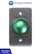 Botón de Salida Tipo Hongo Carcasa de Acero Inoxidable PBK-818A - SILYMX