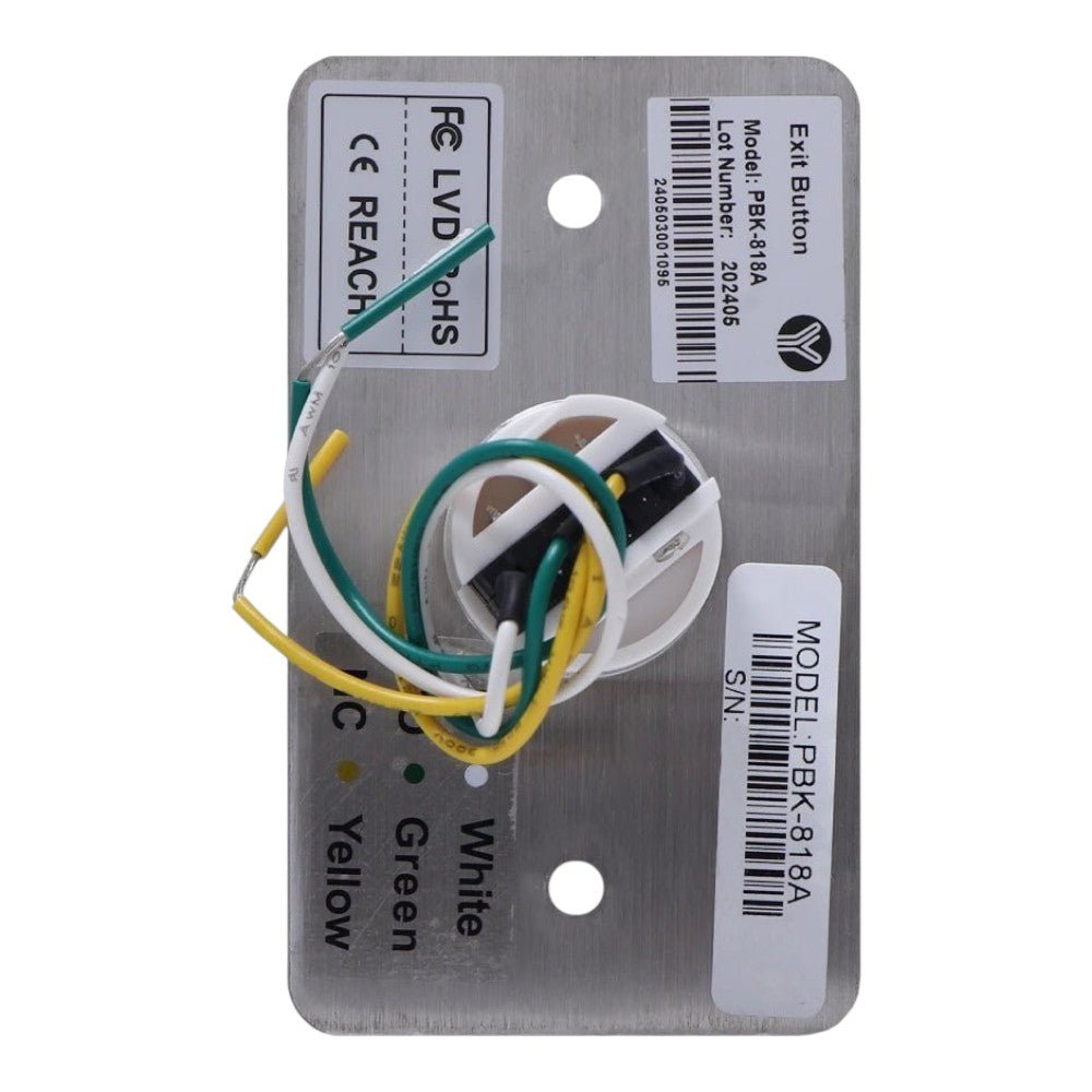Botones de SalidaYLI ELECTRONICPBK-818ABotón de Salida Tipo Hongo Acero Inoxidable Verde NC/NO 3A 36VDC YLI ELECTRONIC PBK - 818A - SILYMX