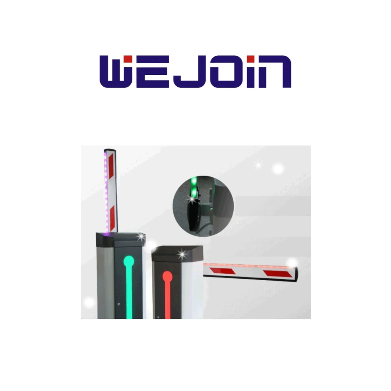 WEJOIN WJLBM3L  Brazo recto de 3 metros  Compatible con barrera LED izquierda - SILYMX