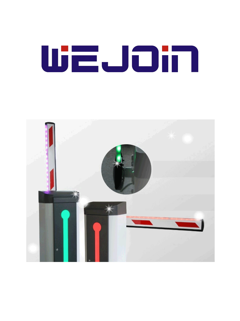 WEJOIN WJLBM3L  Brazo recto de 3 metros  Compatible con barrera LED izquierda