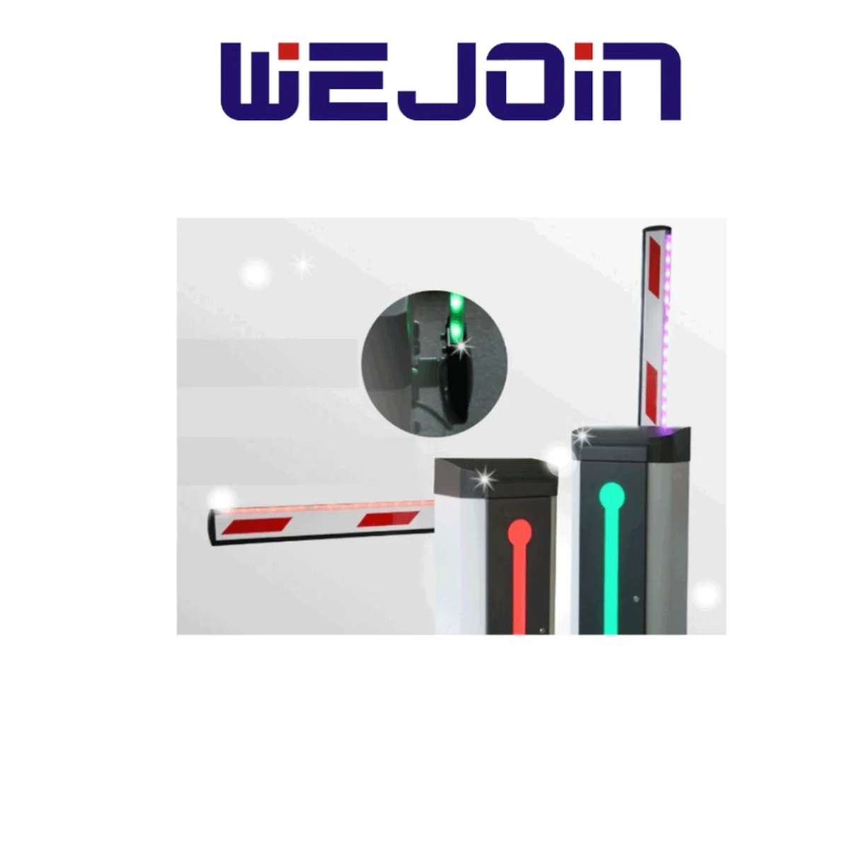 Barreras VehicularesWEJOINWJLBM3RBrazo LED Derecho 3m (10ft) Barrera Vehicular Reflectante Aluminio Alta Resistencia Control Acceso WEJOIN WJLBM3R - SILYMX