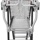 Escalera de Fibra de Vidrio con Jaula de 8'-14' 2.44 - 4.27 m. Con Ajuste en Ruedas RATCHET Leveler  CAGE8FTR - SILYMX