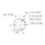 Camara IP Domo de 4 Megapixeles Lente de 2.8 mm 93 Grados de Apertura H.265+ WDR Real de 120 dB IR de 30 Metros IP67 PoE DH-IPC-T1E40 - SILYMX