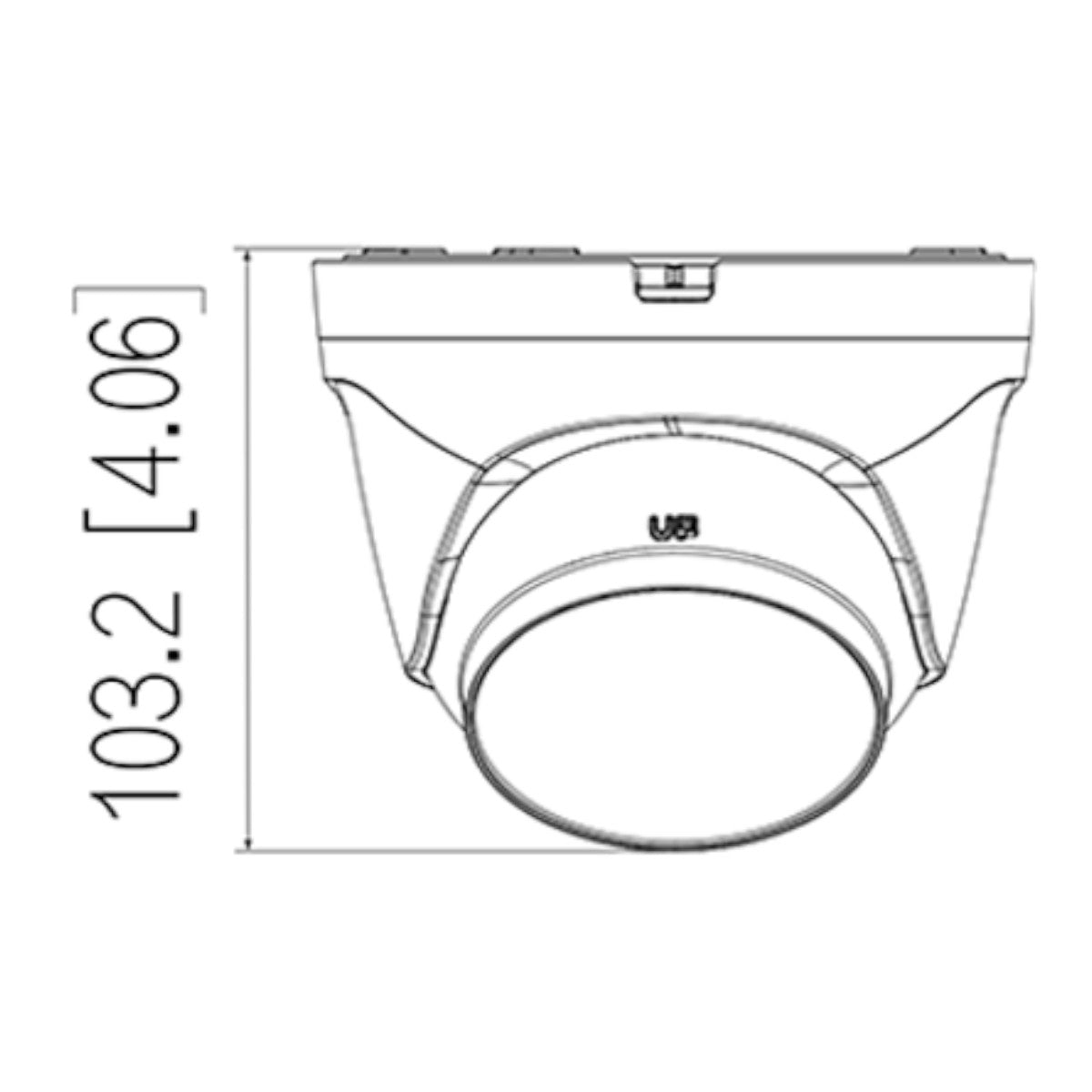 Camara IP Domo de 4 Megapixeles Lente de 2.8 mm 93 Grados de Apertura H.265+ WDR Real de 120 dB IR de 30 Metros IP67 PoE DH-IPC-T1E40 - SILYMX